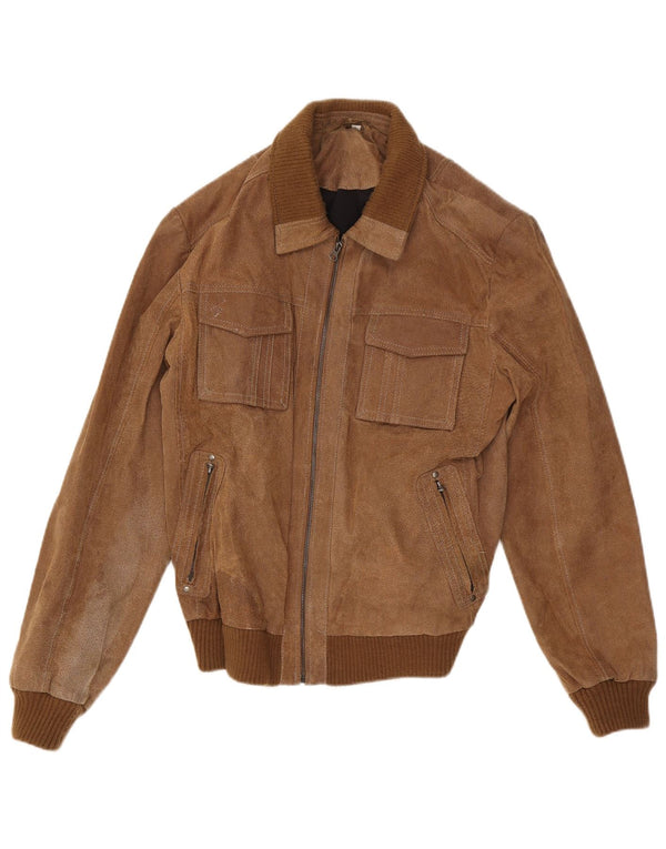 Ανδρικό Suede Bomber Jacket Reward UK 40 Large Brown Leather