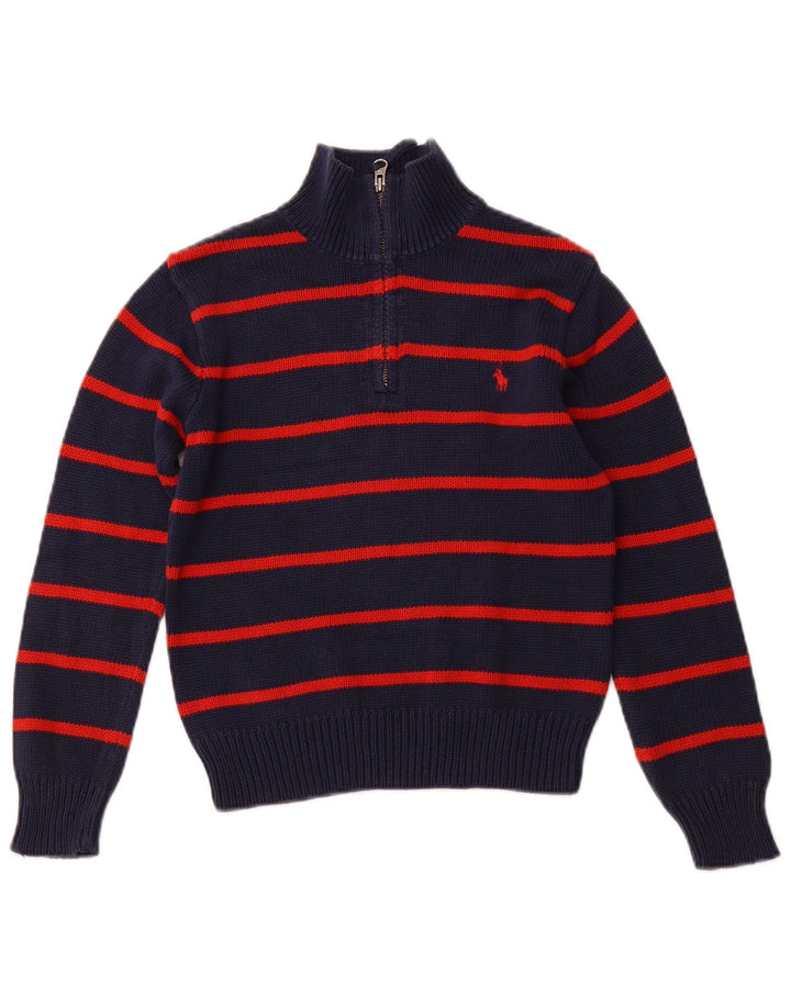 POLO RALPH LAUREN Αγόρια πουλόβερ με φερμουάρ 7-8 ετών Small Navy Blue