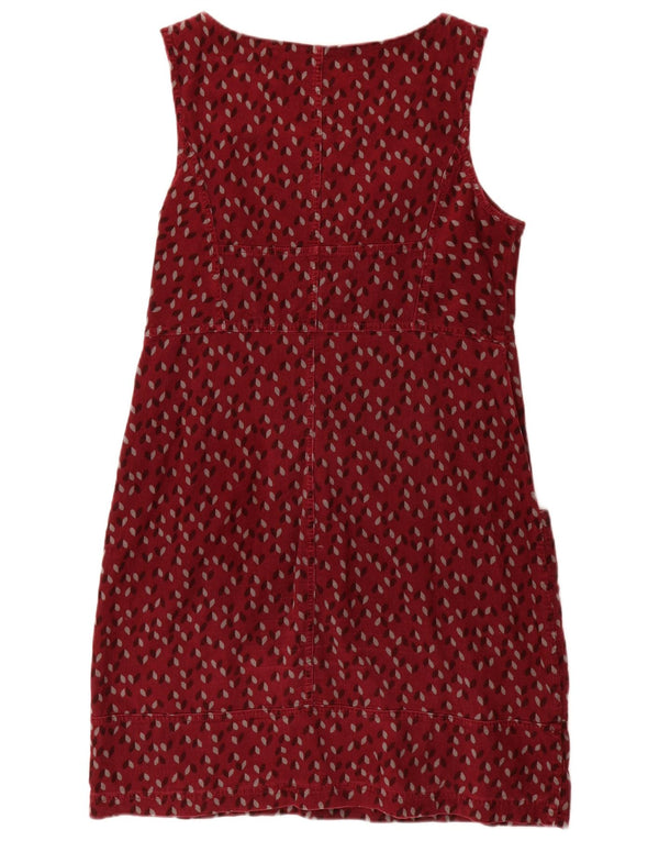 WHITE STUFF Γυναικείο αμάνικο κοτλέ φόρεμα UK 14 Medium Burgundy