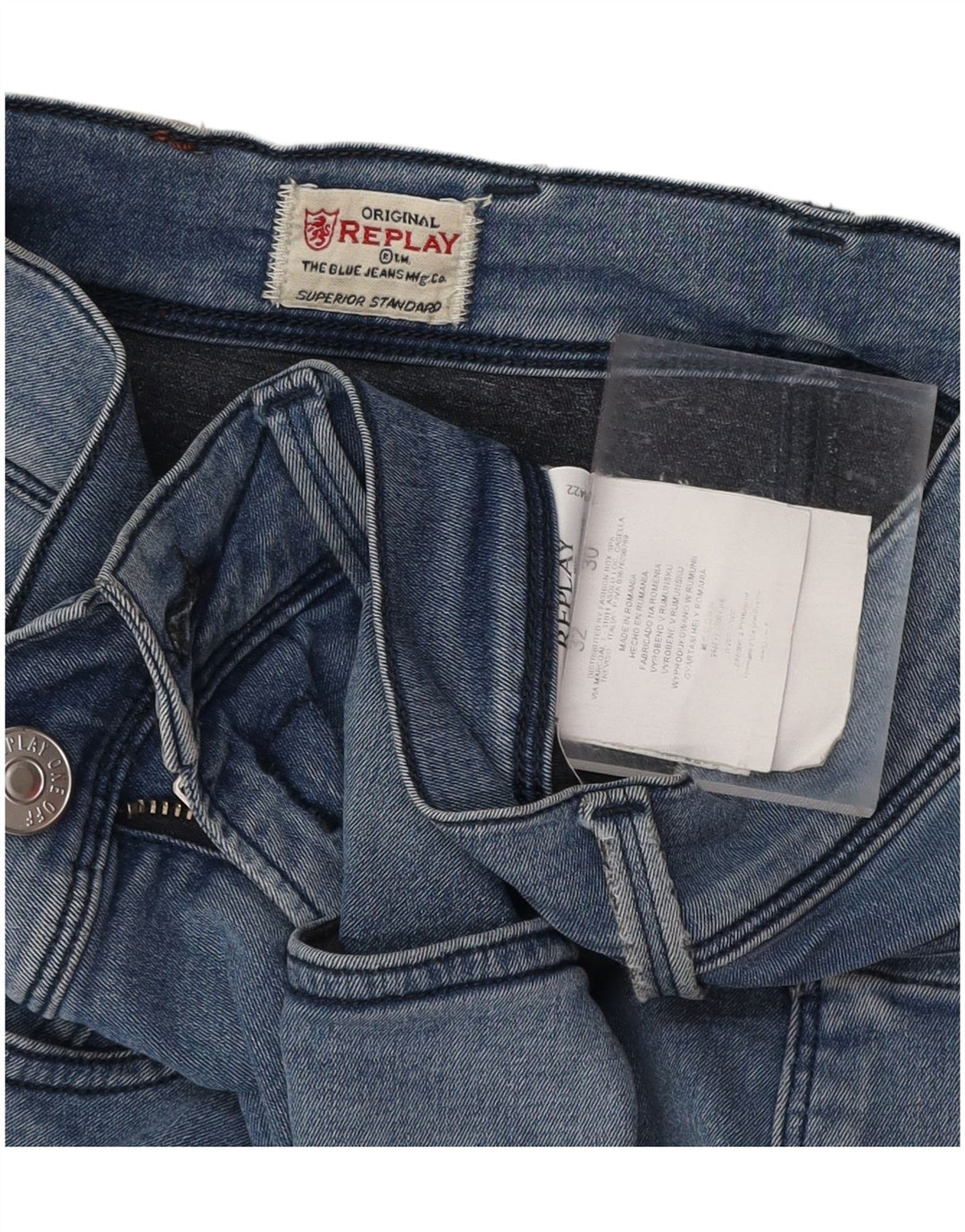 REPLAY Ανδρικό Anbass Slim Jeans W32 L30 Blue Cotton