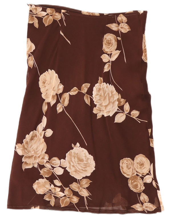 Via Dei Ciclamini Γυναικεία ίσια φούστα IT 42 Medium W28 Καφέ Floral