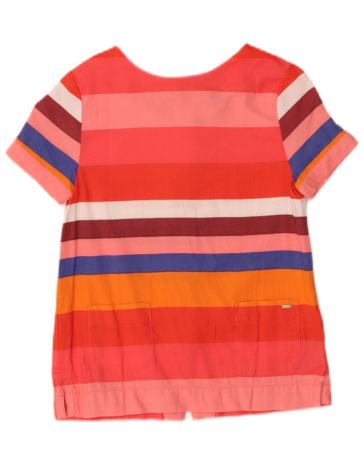 TOMMY HILFIGER Κοριτσίστικη μπλούζα 8-9 ετών μεσαία κόκκινη ριγέ βισκόζη