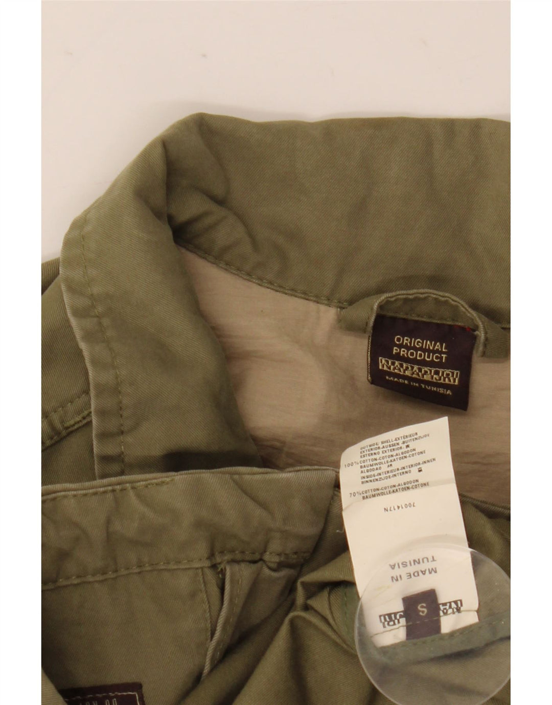 Napapijri Ανδρικό Bomber Jacket UK 36 Small Khaki Cotton