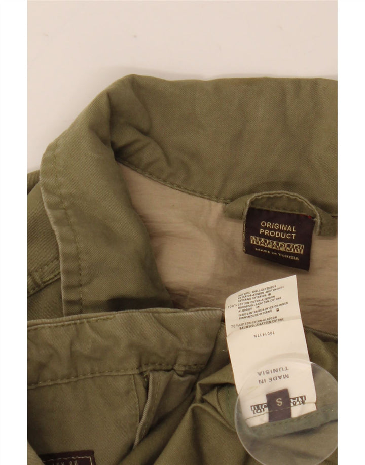 Napapijri Ανδρικό Bomber Jacket UK 36 Small Khaki Cotton