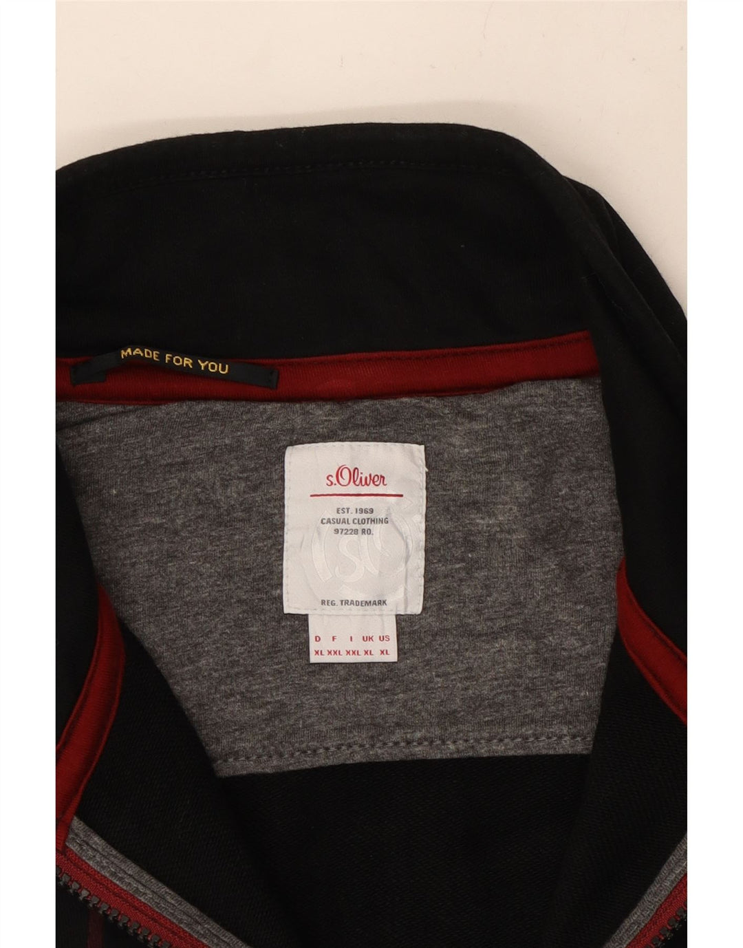 S.OLIVER Ανδρική φόρμα γραφικών Top Jacket XL Μαύρο