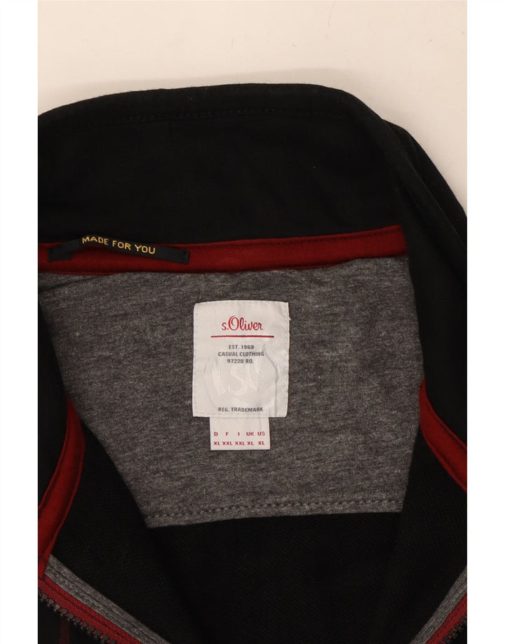 S.OLIVER Ανδρική φόρμα γραφικών Top Jacket XL Μαύρο