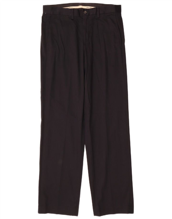 EDDIE BAUER Ανδρικό ίσιο παντελόνι Chino W32 L34 Μαύρο βαμβακερό