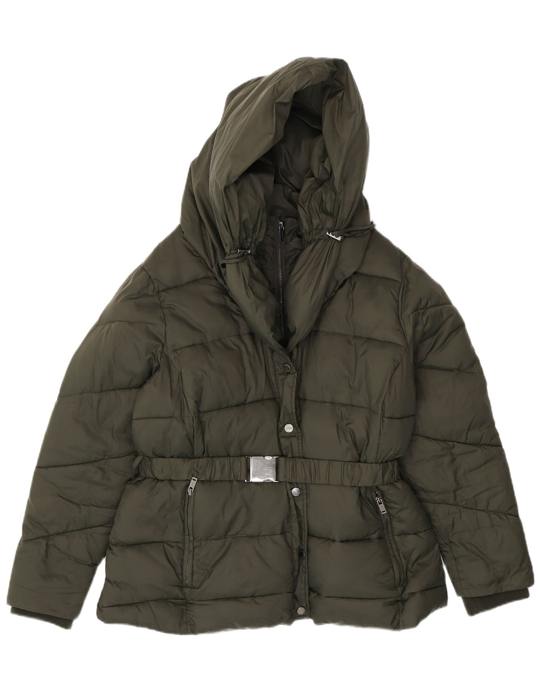 Γυναικείο μπουφάν με κουκούλα MONSOON UK 18 XL Khaki Nylon
