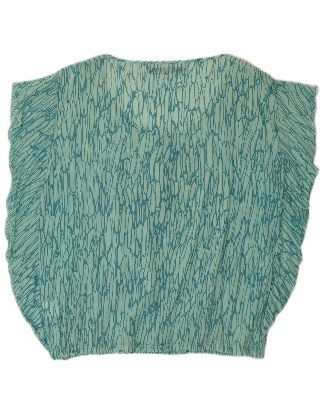 Calvin Klein Jeans Γυναικεία Abstract Pattern Μπλούζα Top UK 16 Large Green