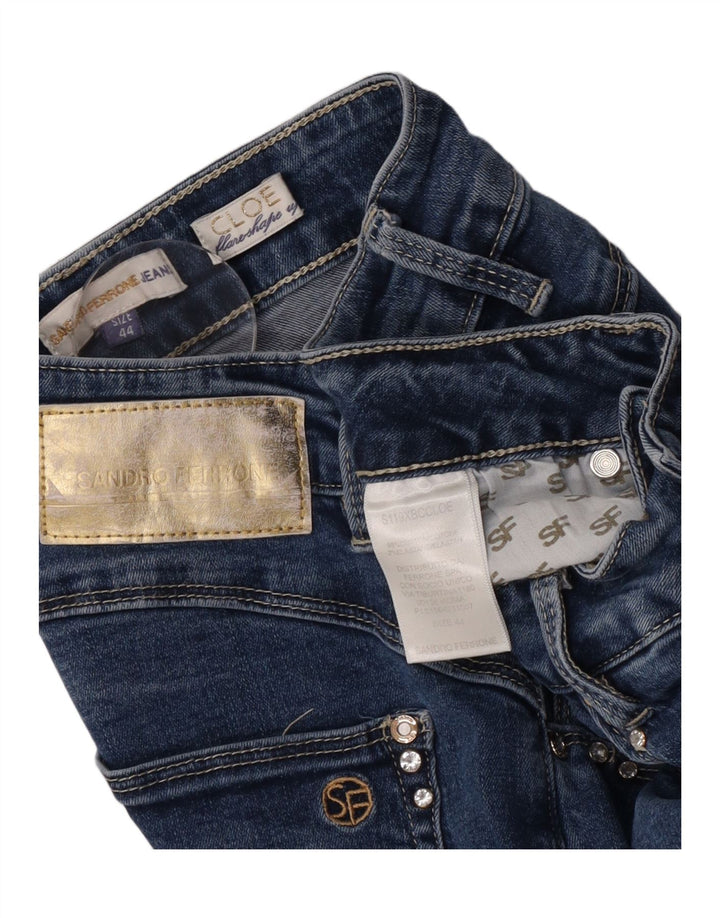 Sandro Ferrone γυναικείο τζιν IT 44 Medium W26 L32 Μπλε βαμβακερό