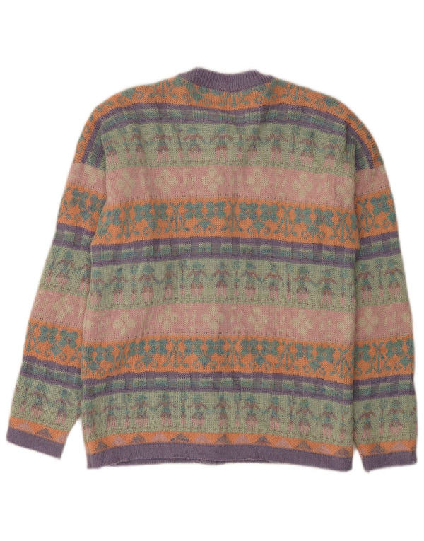 Vintage γυναικεία ζακέτα πουλόβερ UK 12 Medium πολύχρωμα Fair Isle