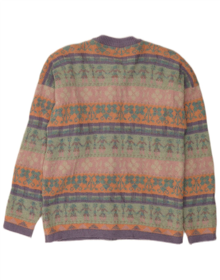Vintage γυναικεία ζακέτα πουλόβερ UK 12 Medium πολύχρωμα Fair Isle