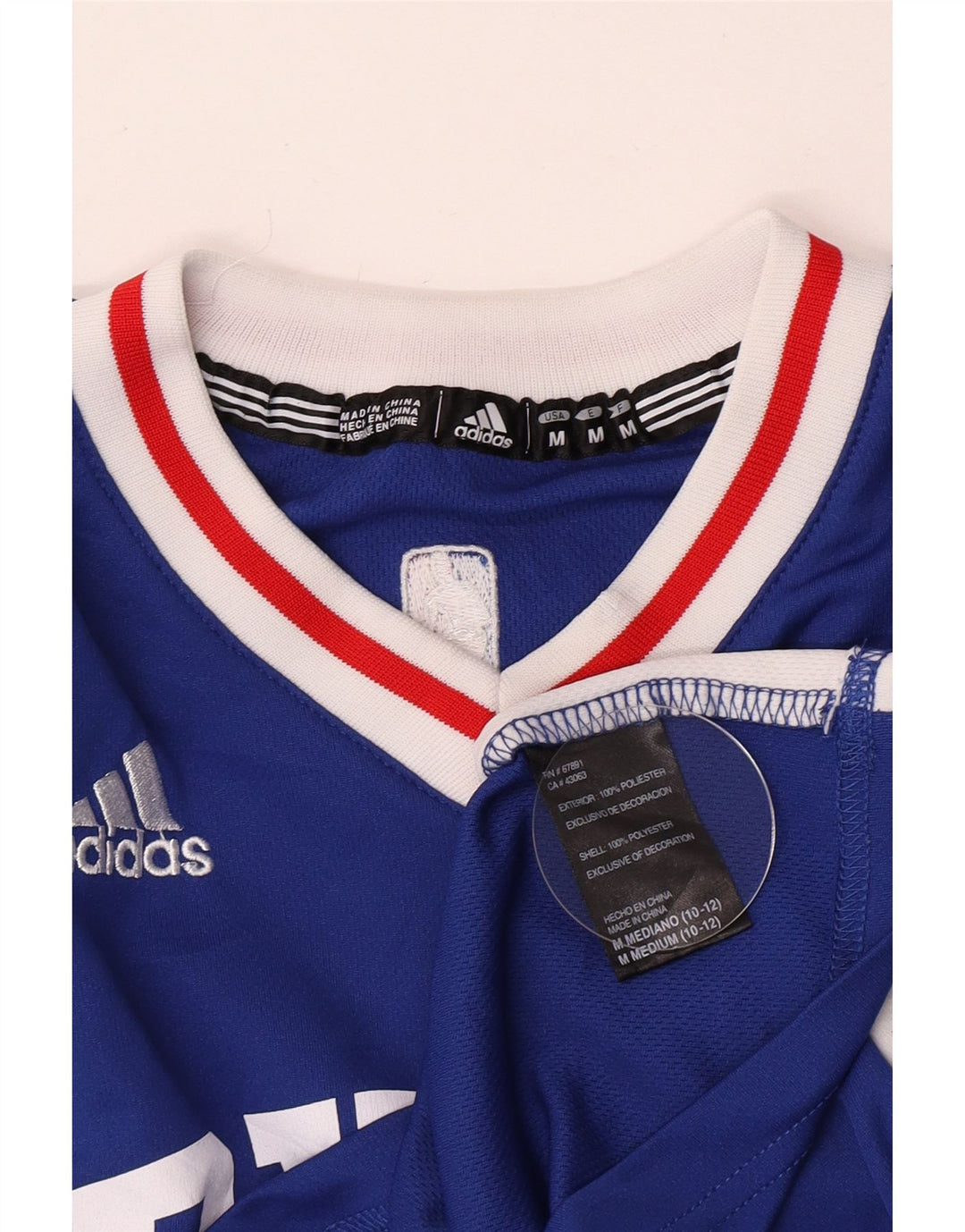 Adidas Boys Graphic Vest Top 11-12 Years Medium Blue Colorblock Polyester