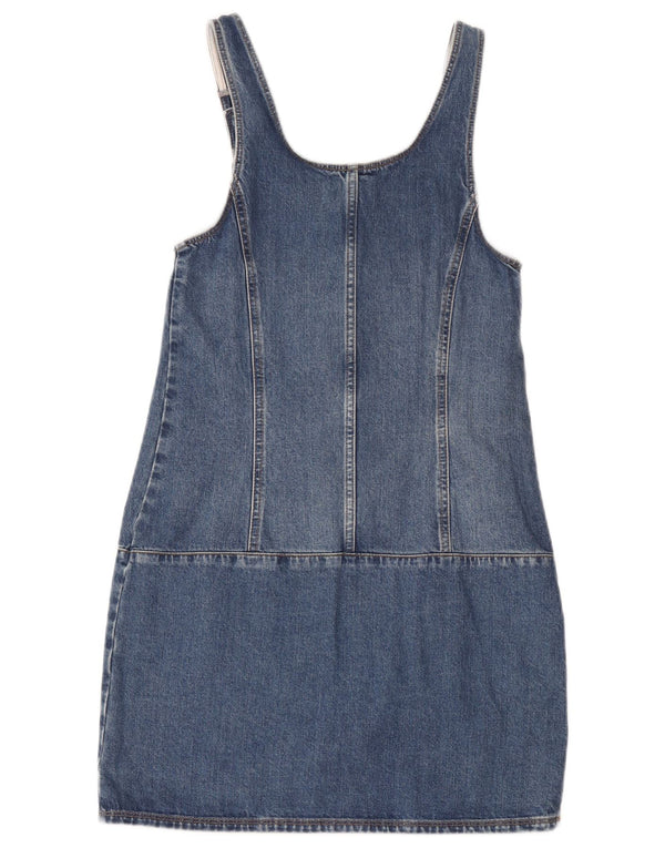 Fat Face Γυναικείο τζιν Dungaree φόρεμα UK 8 Μικρό μπλε βαμβακερό