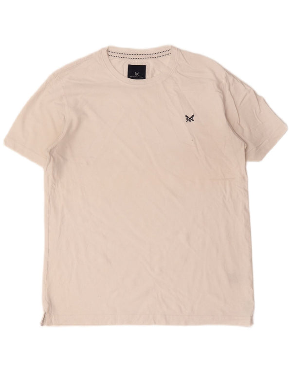 Ανδρικό T-Shirt Crew Clothing Top από μεσαίο λευκό βαμβακερό