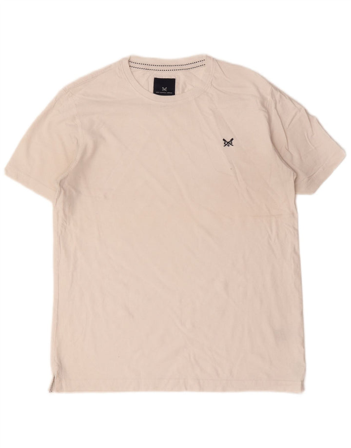 Ανδρικό T-Shirt Crew Clothing Top από μεσαίο λευκό βαμβακερό