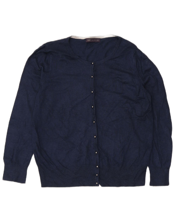 Marks & Spencer Γυναικεία ζακέτα πουλόβερ UK 18 XL Navy Blue Viscose