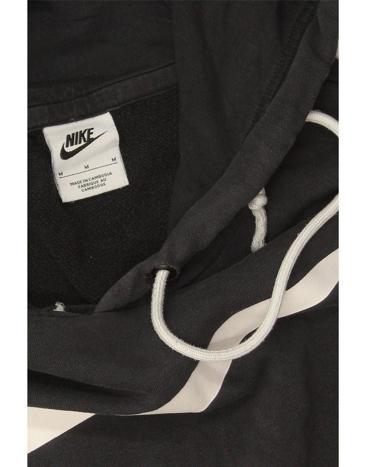 Ανδρικό γραφικό κουκούλα Nike, μεσαίο μαύρο βαμβακερό
