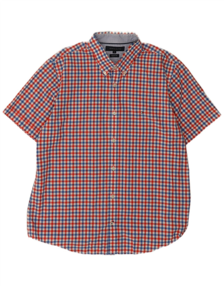 Ανδρικό κοντομάνικο πουκάμισο Tommy Hilfiger XL πολύχρωμο βαμβακερό