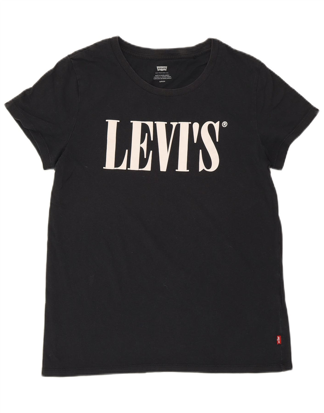 Γυναικείο γραφικό μπλουζάκι LEVI'S Top UK 10 Small Black