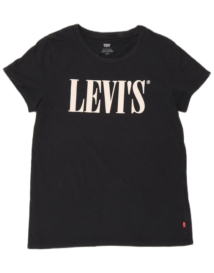 Γυναικείο γραφικό μπλουζάκι LEVI'S Top UK 10 Small Black