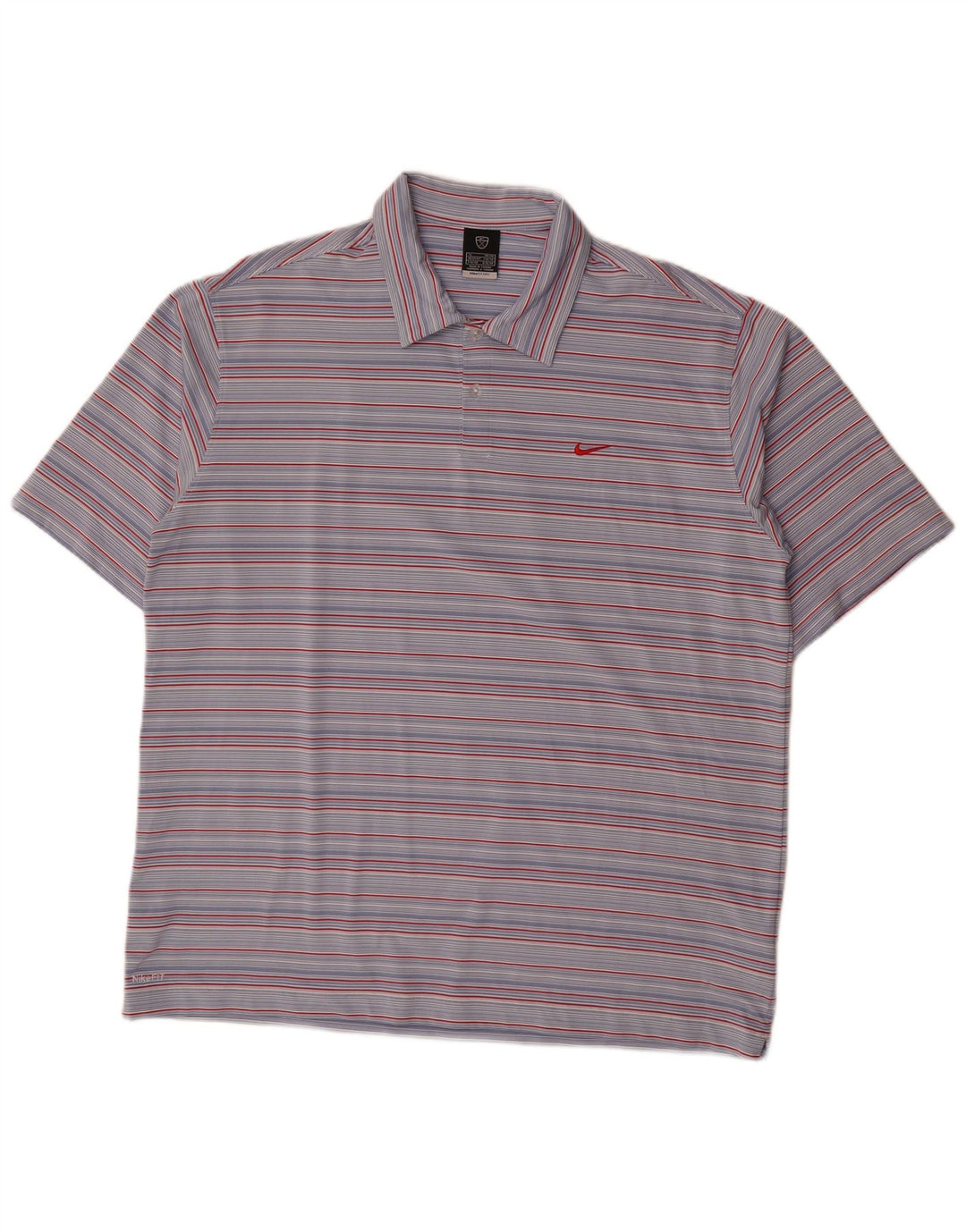 Ανδρικό μπλουζάκι πόλο Nike UK 45/47 XL μπλε ριγέ πολυεστέρα