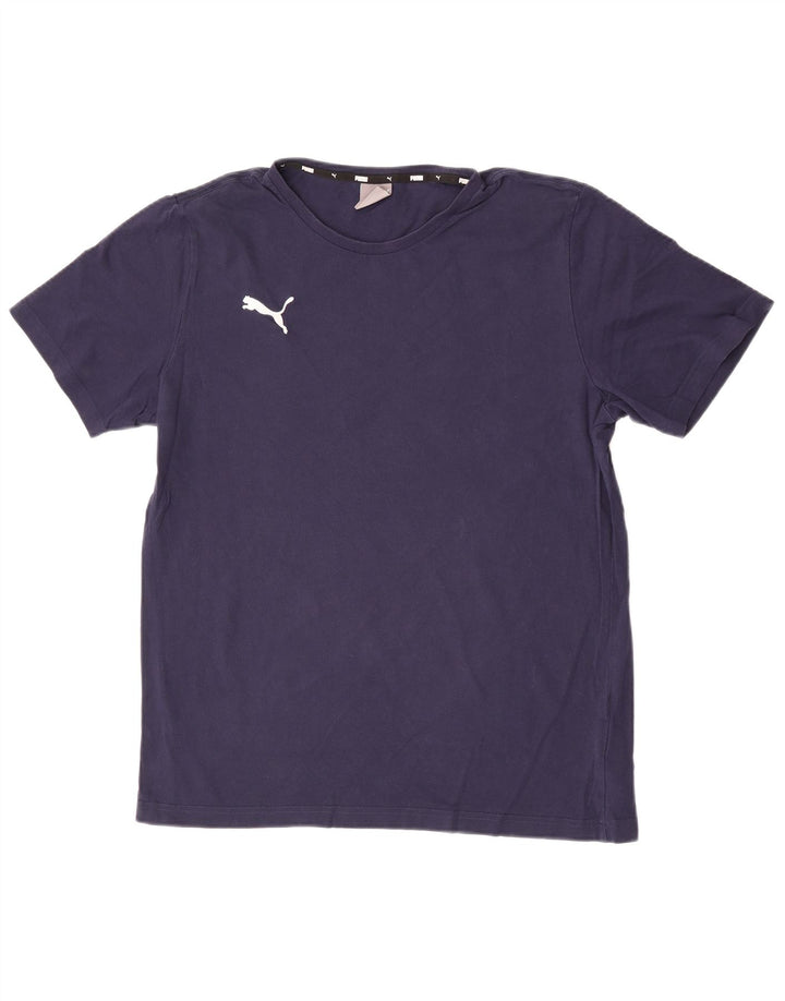 Ανδρικό T-Shirt Puma Top Large Navy Blue από βαμβάκι
