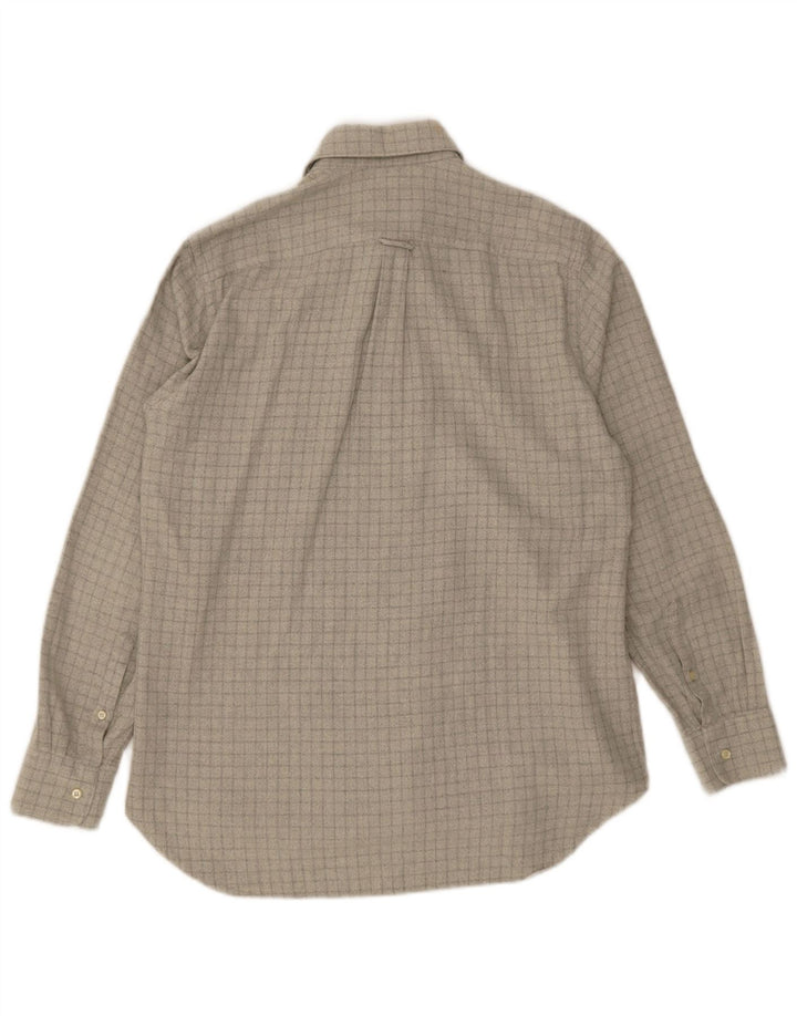 Ανδρικό φανελένιο πουκάμισο Boggi Νούμερο 39 15 1/2 Medium Grey Check Cotton