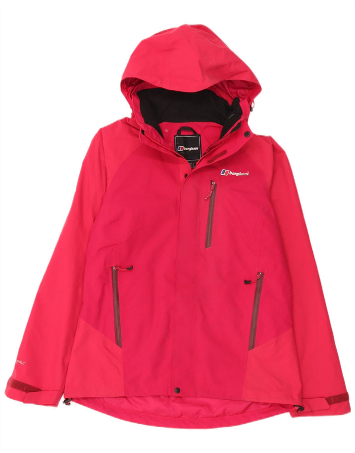 Γυναικείο μπουφάν βροχής με κουκούλα Berghaus UK 10 Small Pink Polyamide