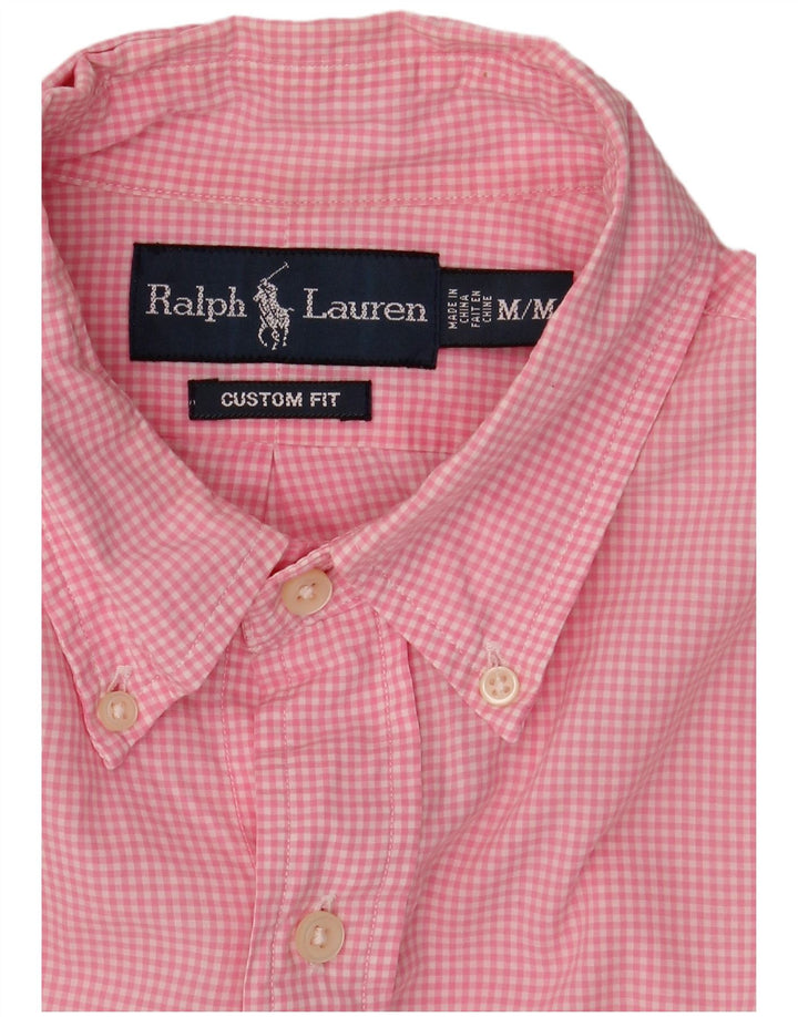 Ανδρικό πουκάμισο Ralph Lauren προσαρμοσμένο σε μεσαίο ροζ βαμβακερό Gingham