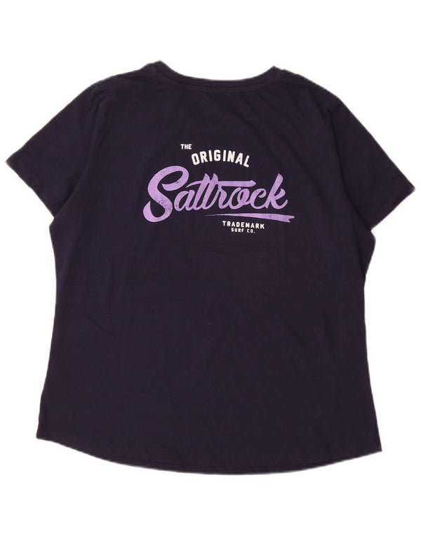 Γυναικείο γραφικό μπλουζάκι Saltrock Top UK 16 Large Navy Blue από βαμβάκι