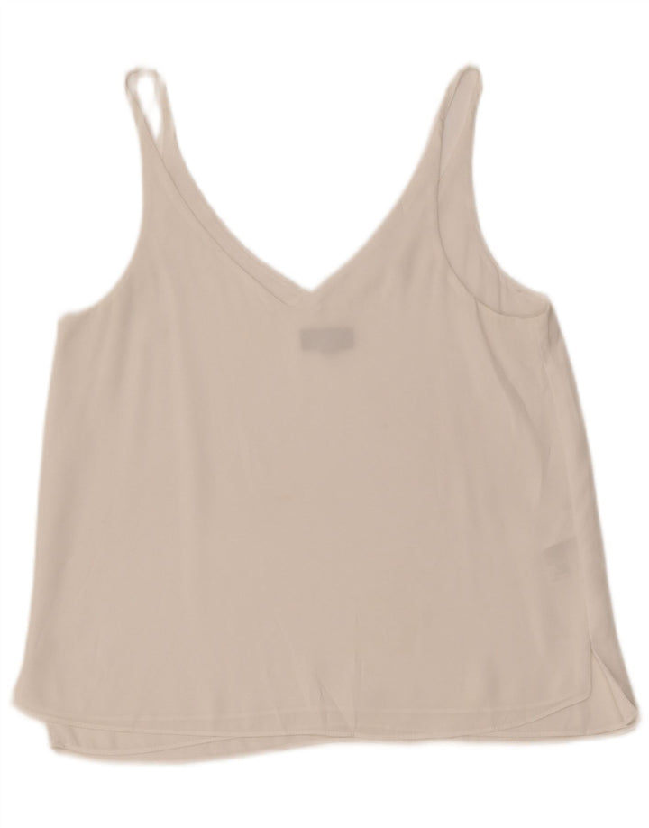 TOPSHOP Womens Cami Top UK 10 Small White Polyester
