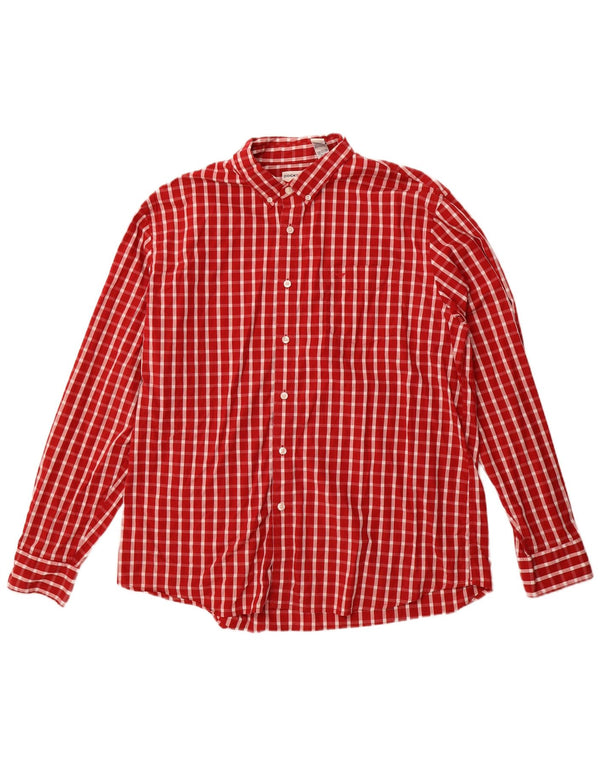 Ανδρικό πουκάμισο Dockers XL Red Check Cotton