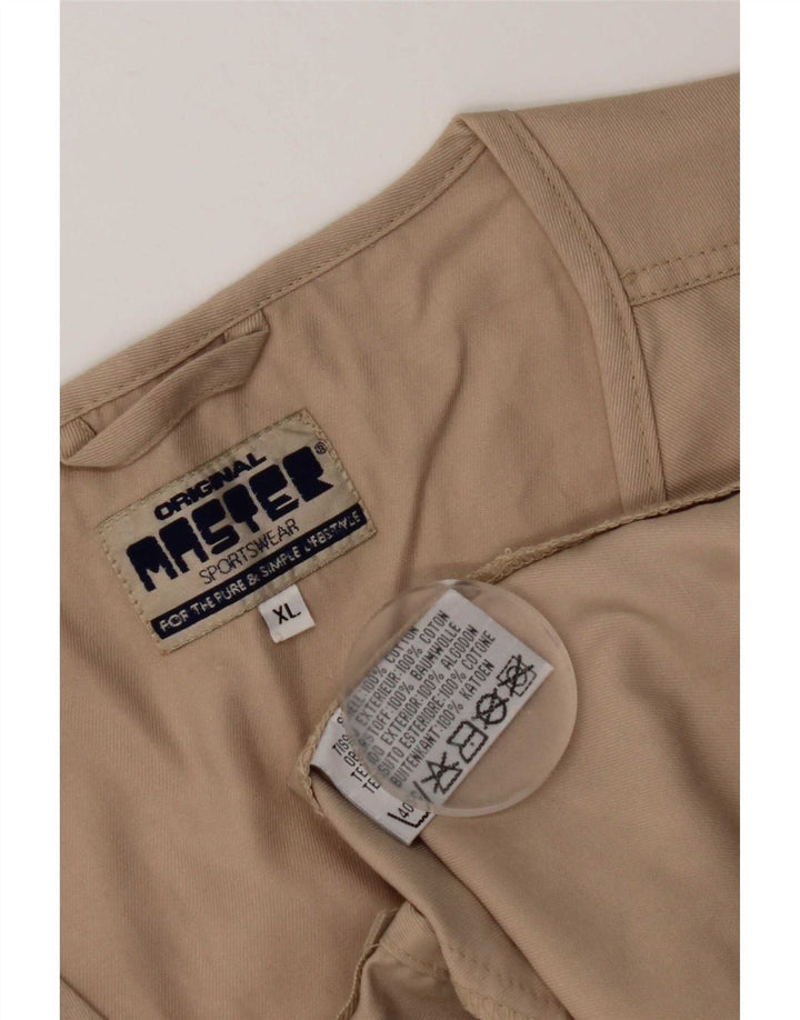 Master Mens Utility Gilet UK 42 XL Beige Cotton