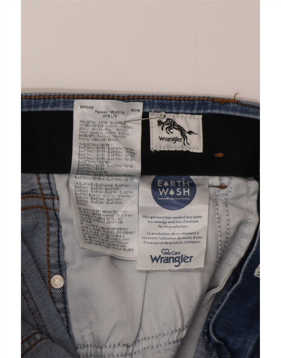 Ανδρικό τζιν Wrangler Larston Slim W30 L30 Blue Cotton