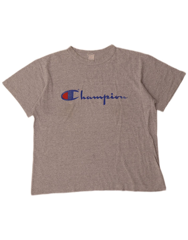 Ανδρικό T-Shirt Champion Graphic Top Large Grey Acrylic