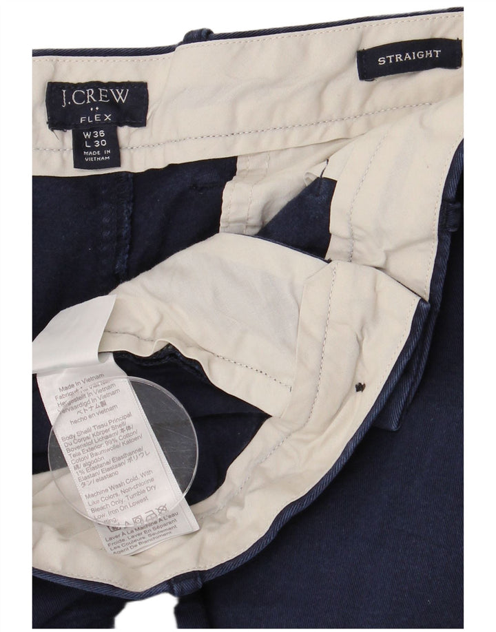 J. CREW Ανδρικό παντελόνι Chino Flex ίσιο W36 L30 Navy Blue Cotton
