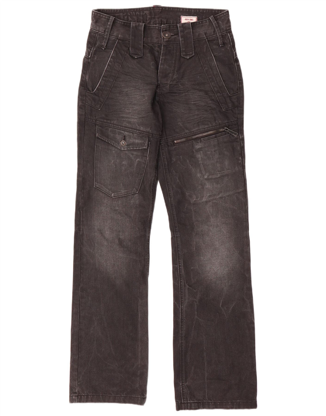 Jack & Jones Ανδρικό Τζιν Cargo Straight W28 L32 Γκρι βαμβακερό