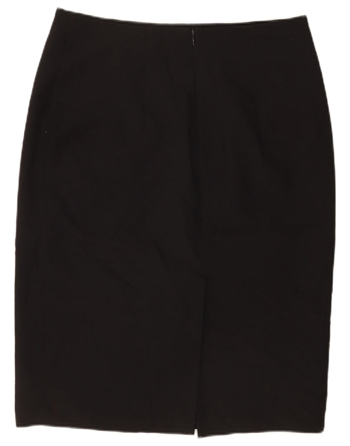 Marks & Spencer Γυναικεία Pencil Φούστα UK 14 Large W32 Μαύρο Πολυεστέρας