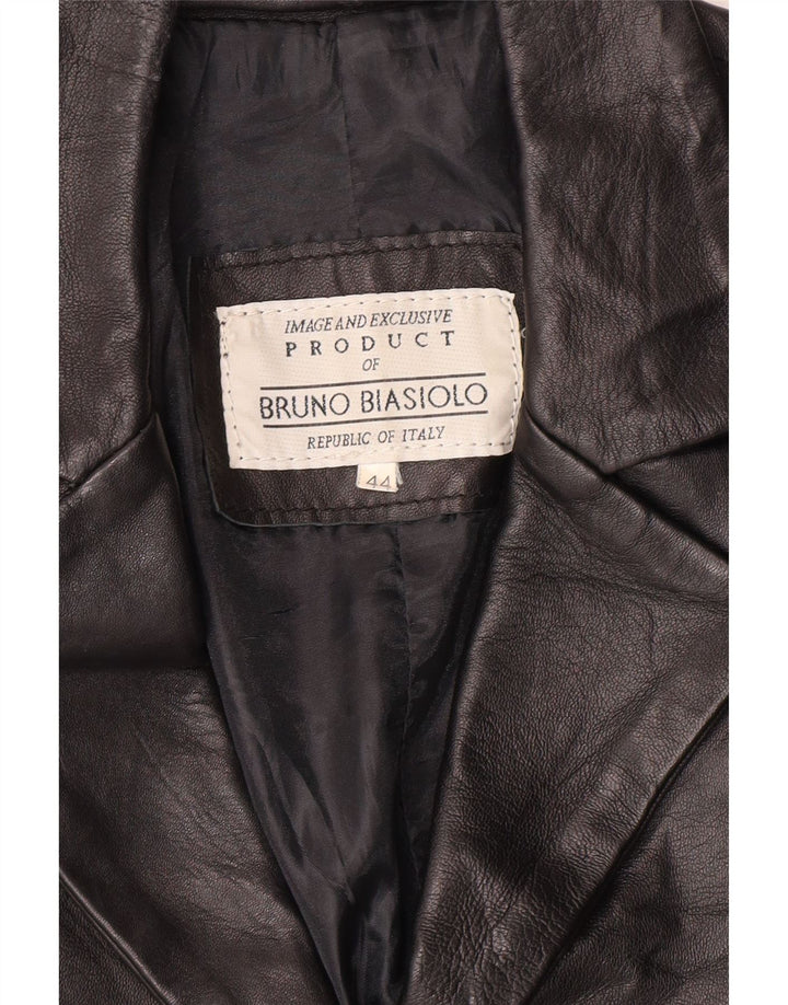 Vintage Γυναικείο Δερμάτινο Μπουφάν IT 44 Medium Black Classic