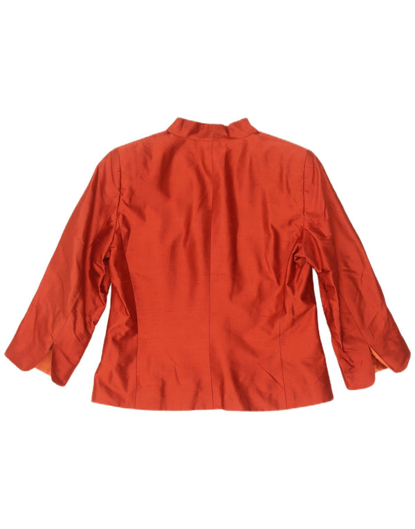 Luisa Spagnoli Womens 3/4 Sleeve Full Zip Blazer Jacket IT 46 Large Red