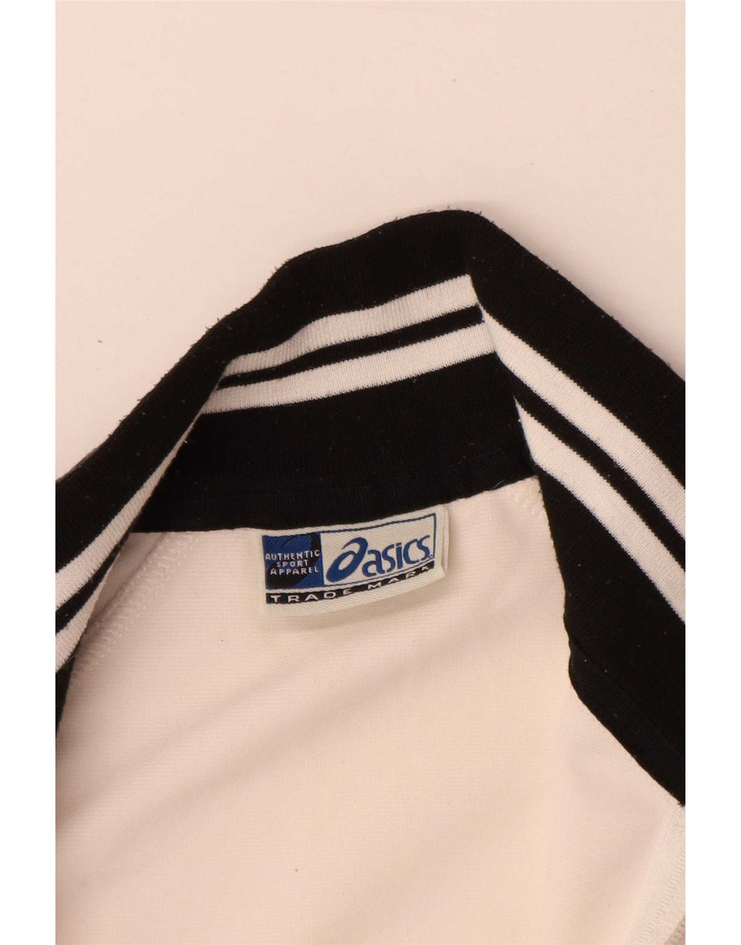 Ανδρική αθλητική φόρμα Asics Top μπουφάν μεσαίου λευκού χρώματος πολυεστέρας