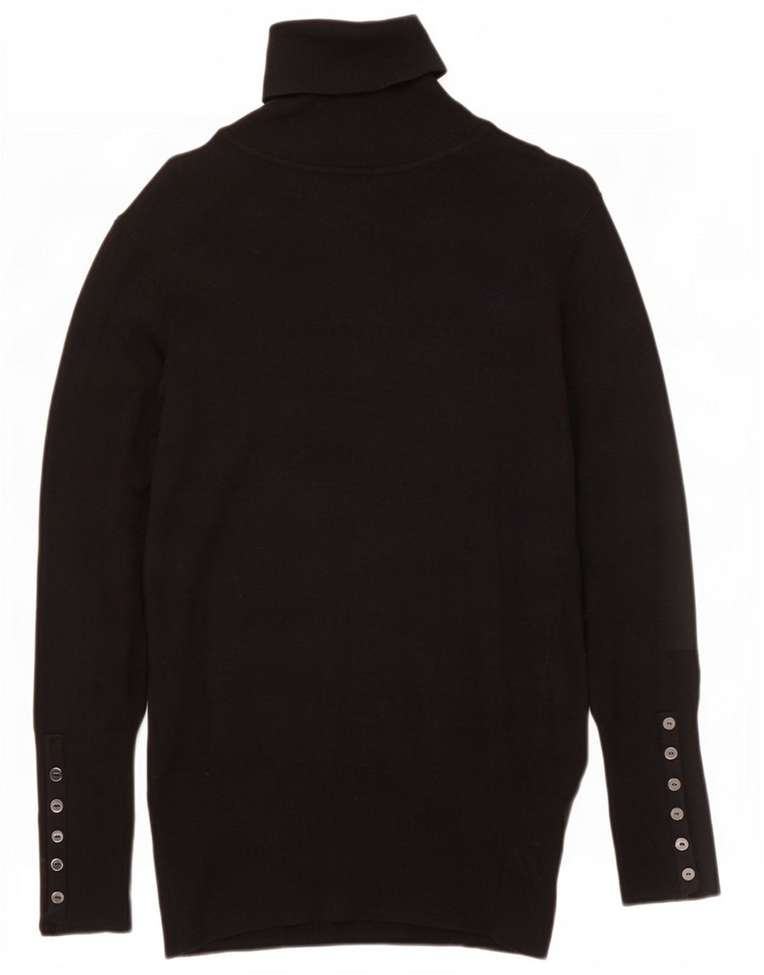 Zara Γυναικείο πουλόβερ με ρολό λαιμόκοψη UK 14 Large Black Rayon
