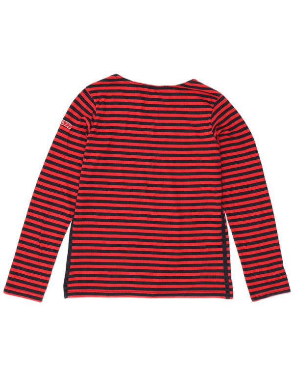 Scotch & Soda Womens Oversized Top Long Sleeve UK 2 XS Red Striped Cotton