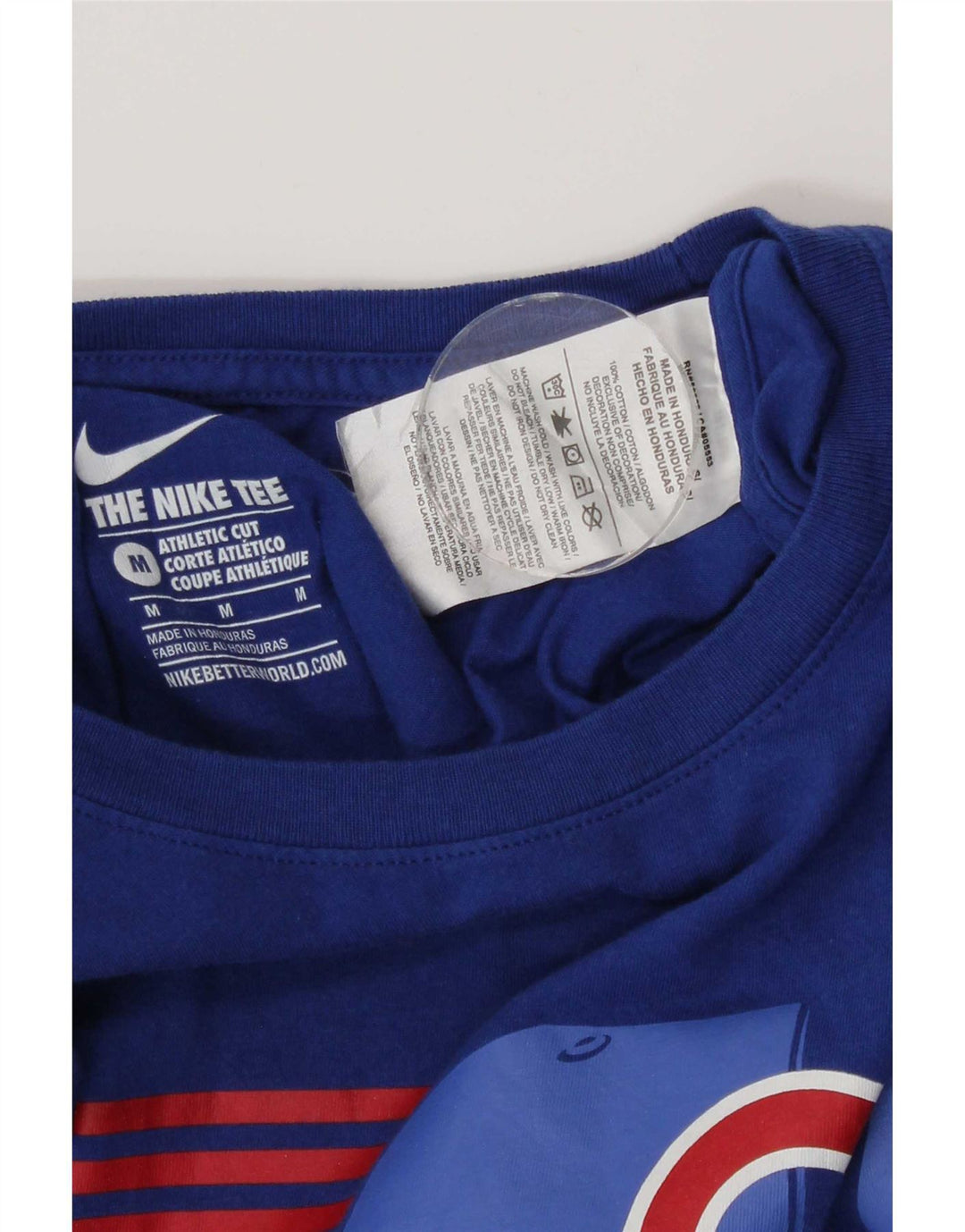 Μπλουζάκι Nike ανδρικό Chicago Cubs γραφικό μπλουζάκι από μεσαίο μπλε βαμβακερό