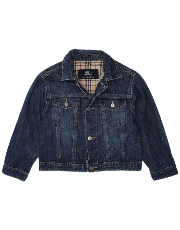 BURBERRY Boys Denim Jacket 4-5 Years Blue Cotton