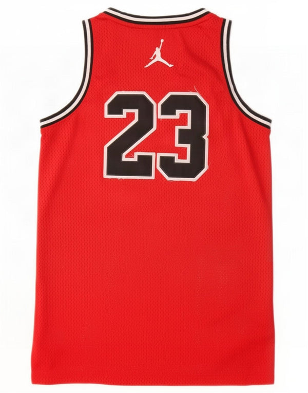 Jordan Boys Graphic Vest Top 12-13 Years Large Red Polyester