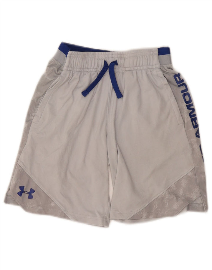 Under Armour Boys Heat Gear Sport σορτς 7-8 ετών Small Grey Colourblock