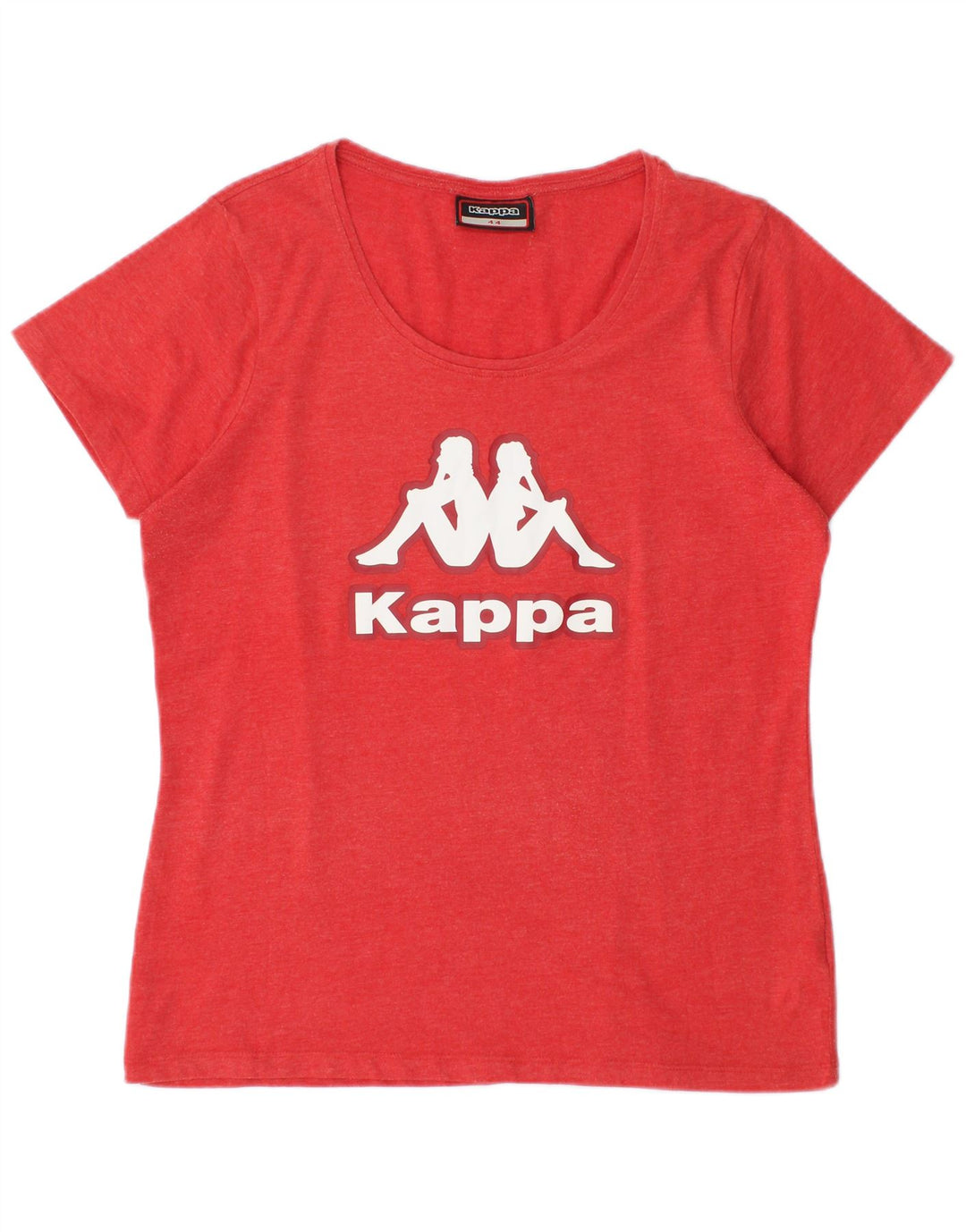 Kappa Γυναικείο γραφικό T-Shirt Top IT 44 Μεσαίο κόκκινο βαμβακερό