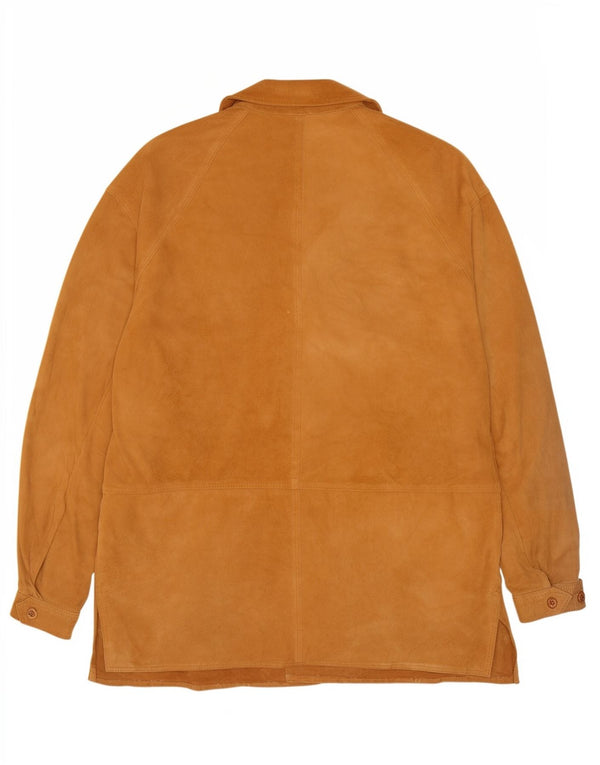 Vintage Ανδρικό Suede Jacket IT46 Small Beige
